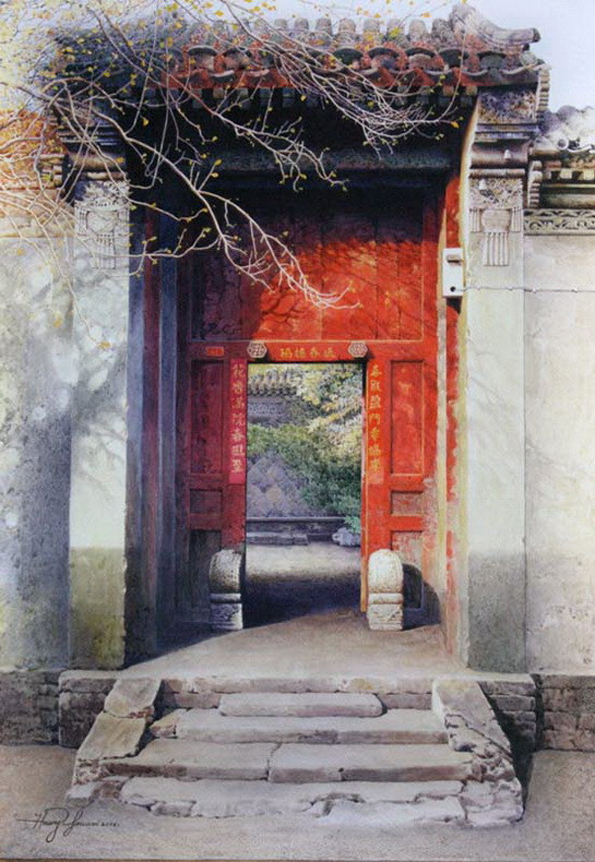 水彩画里的老北京印象-黄有维 [19P] (3).jpg