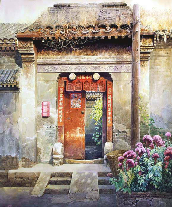 水彩画里的老北京印象-黄有维 [19P] (10).jpg