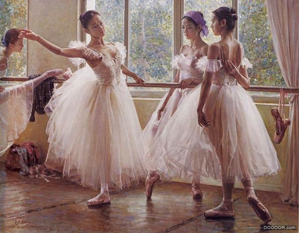 练芭蕾的女孩们-关则驹绘画作品 [15P] (13).jpg