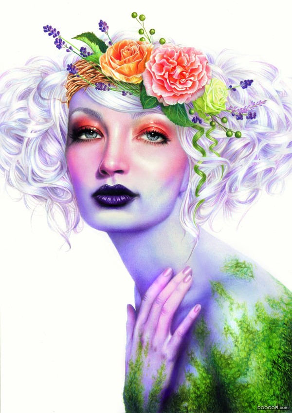 Davidson惊艳美女手绘作品 [10P] (7).jpg