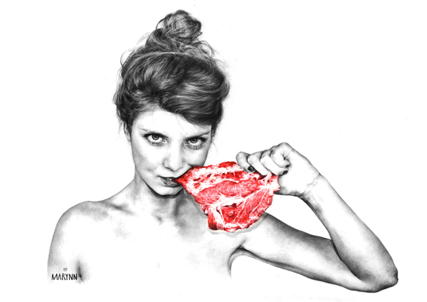 美食与人体素描碰撞绝佳营养搭配插画-MΛRYNN [13P].jpg