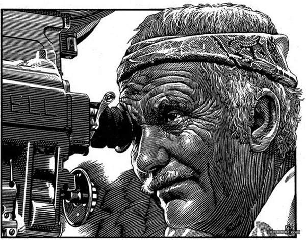 BARTON针管笔版画风格电影明星插画 [32P] (22).jpg