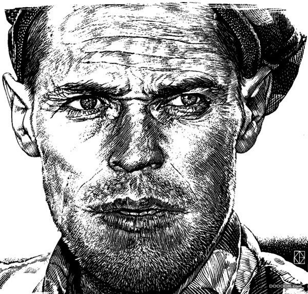 BARTON针管笔版画风格电影明星插画 [32P] (24).jpg