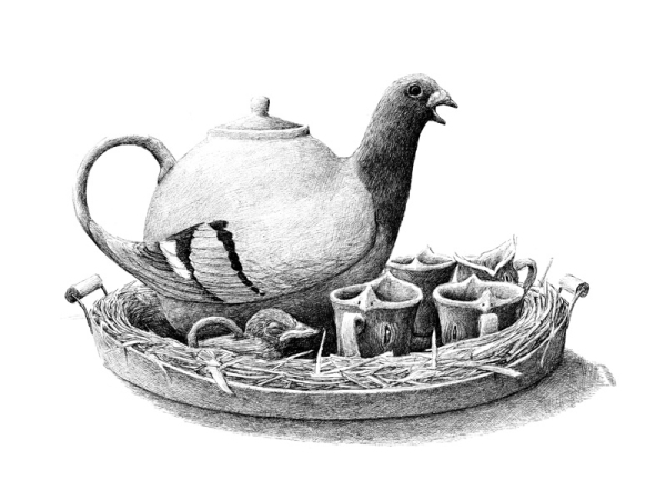 超现实的黑与白混搭想象素描插画 [24P] (4).jpg