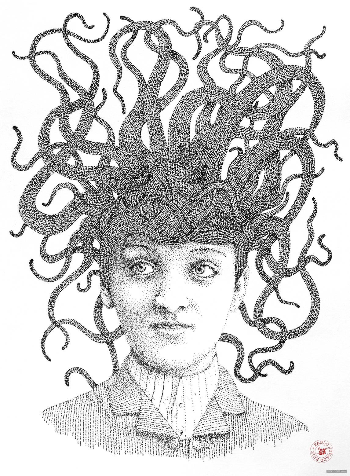 RUIZ啄木鸟一样点出来的针管笔肖像画 [23P] (7).jpg