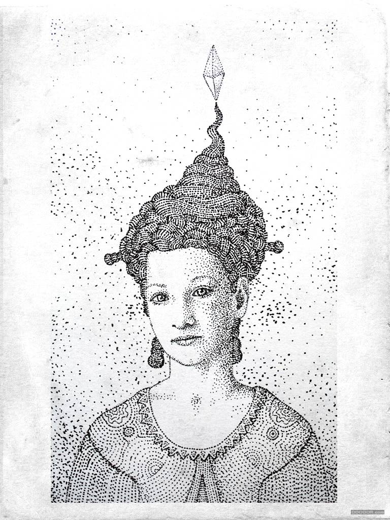 RUIZ啄木鸟一样点出来的针管笔肖像画 [23P] (16).jpg