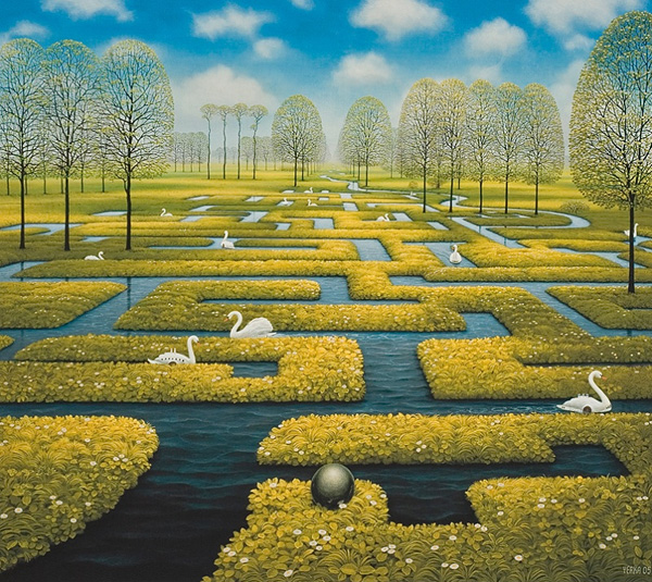 波兰画家JACEK超现实主义田园回话作品 [10P] (1).jpg