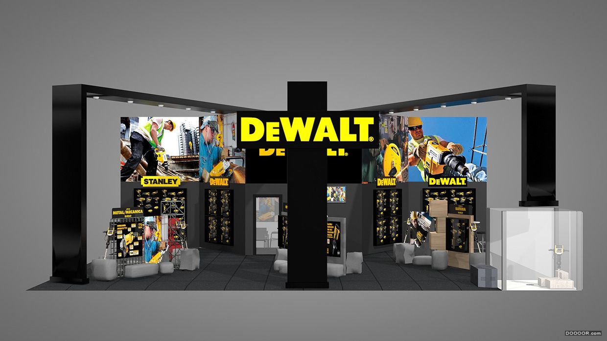 DeWALT电动工具展厅展会搭建效果图 [13P] (1).jpg