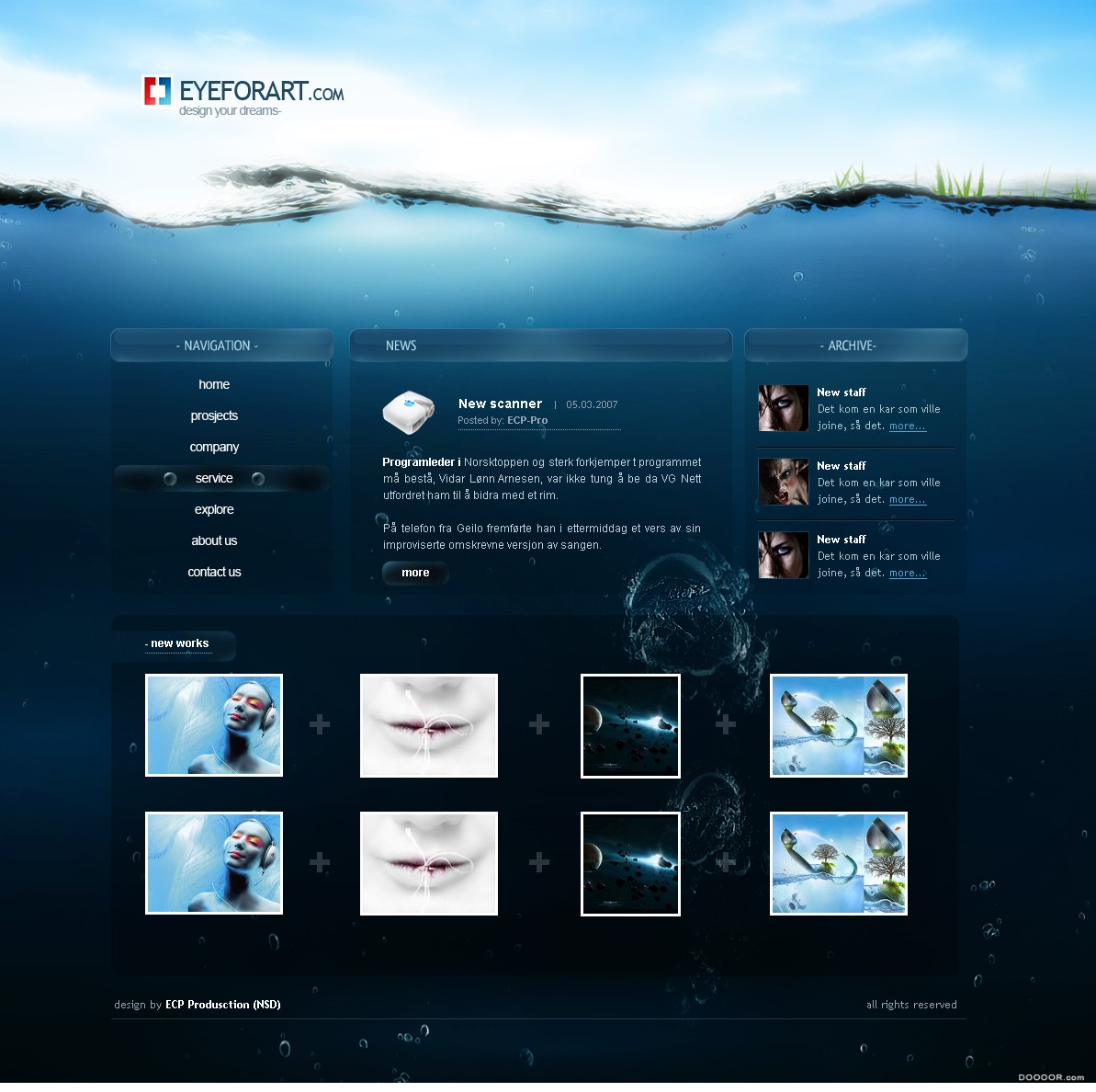 11个海洋海水深海自然画面网站设计欣赏