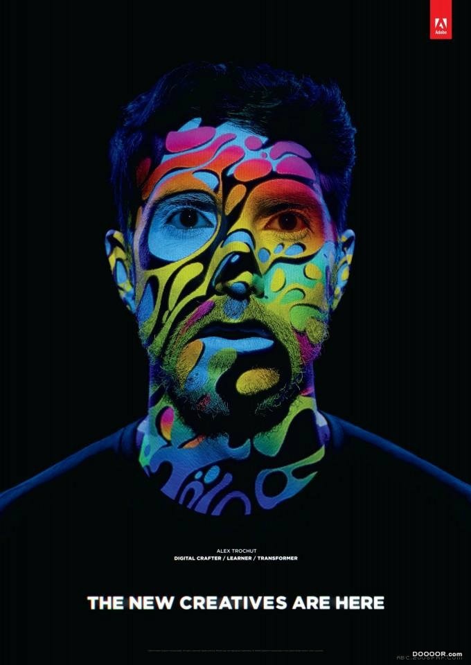 Adobe软件广告：作为全球最大的图像处理软件厂商之一，Adobe在艺术方面的创新力是毋庸.jpg