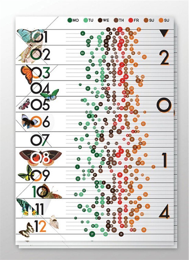 28个格式创意日历设计