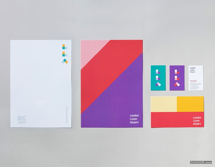 伦敦卢顿机场新品牌识别和环境图形扁平化的彩色设计 [29P] (2).jpg