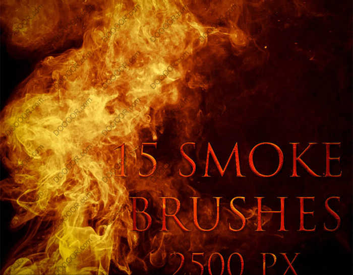 高清逼真烟雾PS笔刷下载15_smoke_brushes_2500px-DOOOOR.com.jpg