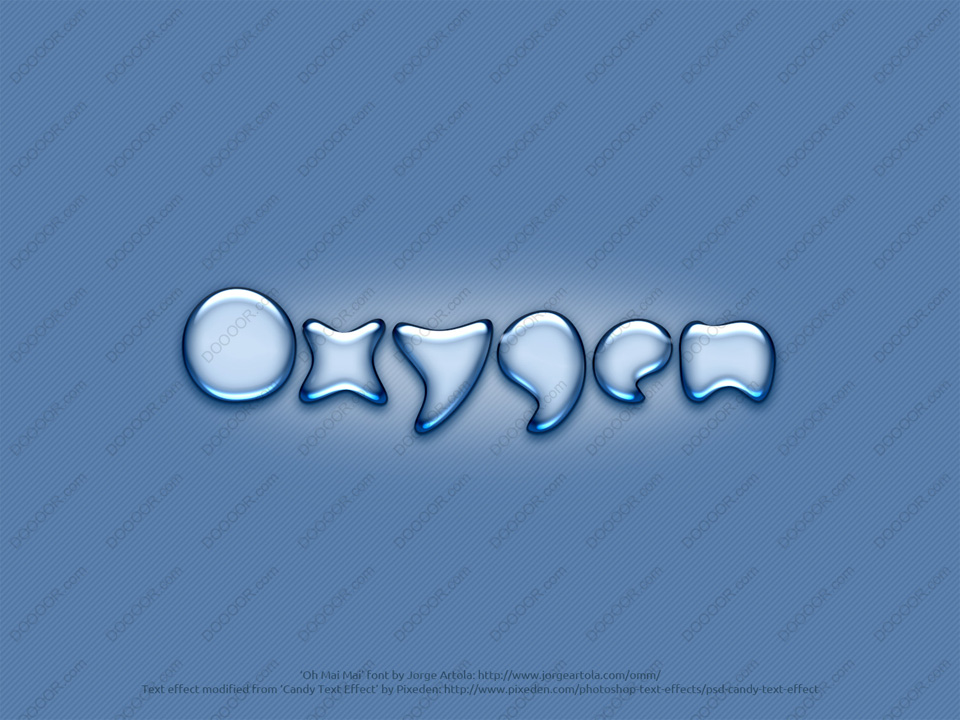 OXYGEN氧气-流体闪亮水滴气泡特效字PSD源文件下载-DOOOOR.com.jpg