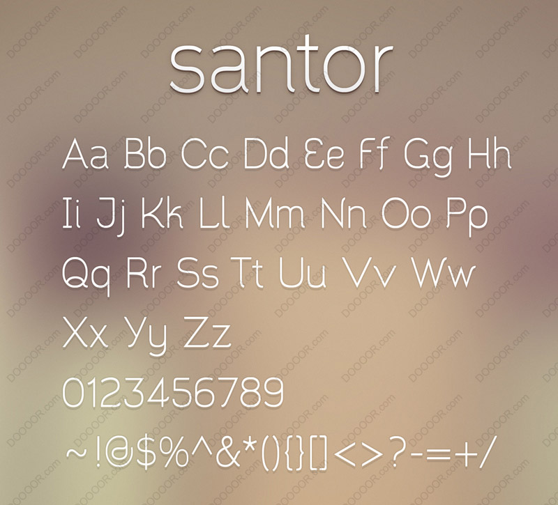 柔和萌萌哒santor字体下载.jpg