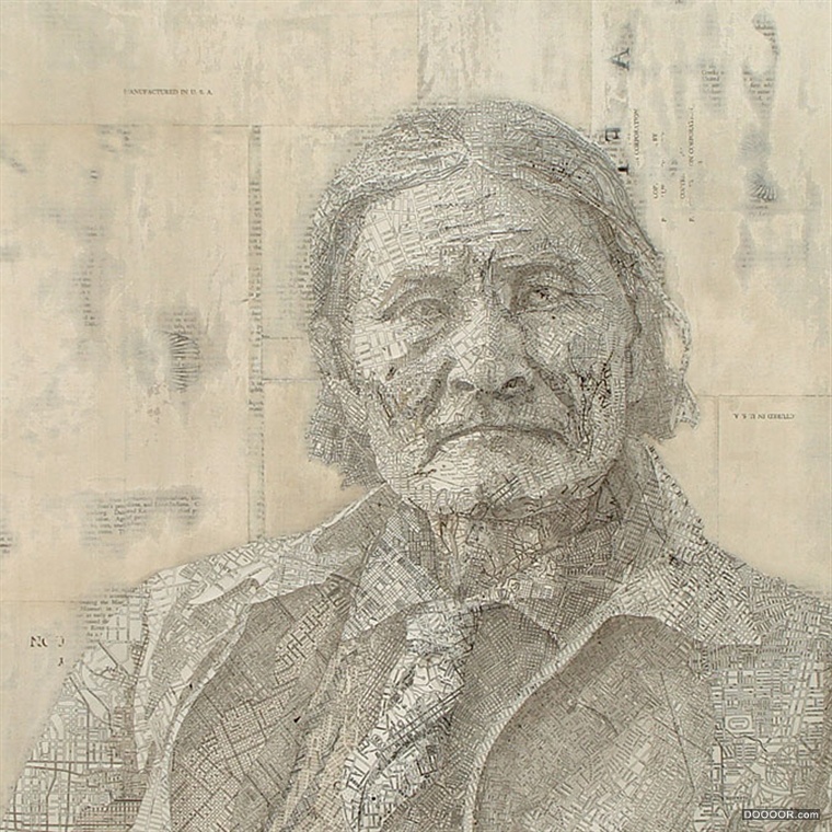 旧地图拼接插画艺术-Mauro Caramella [6P].jpg