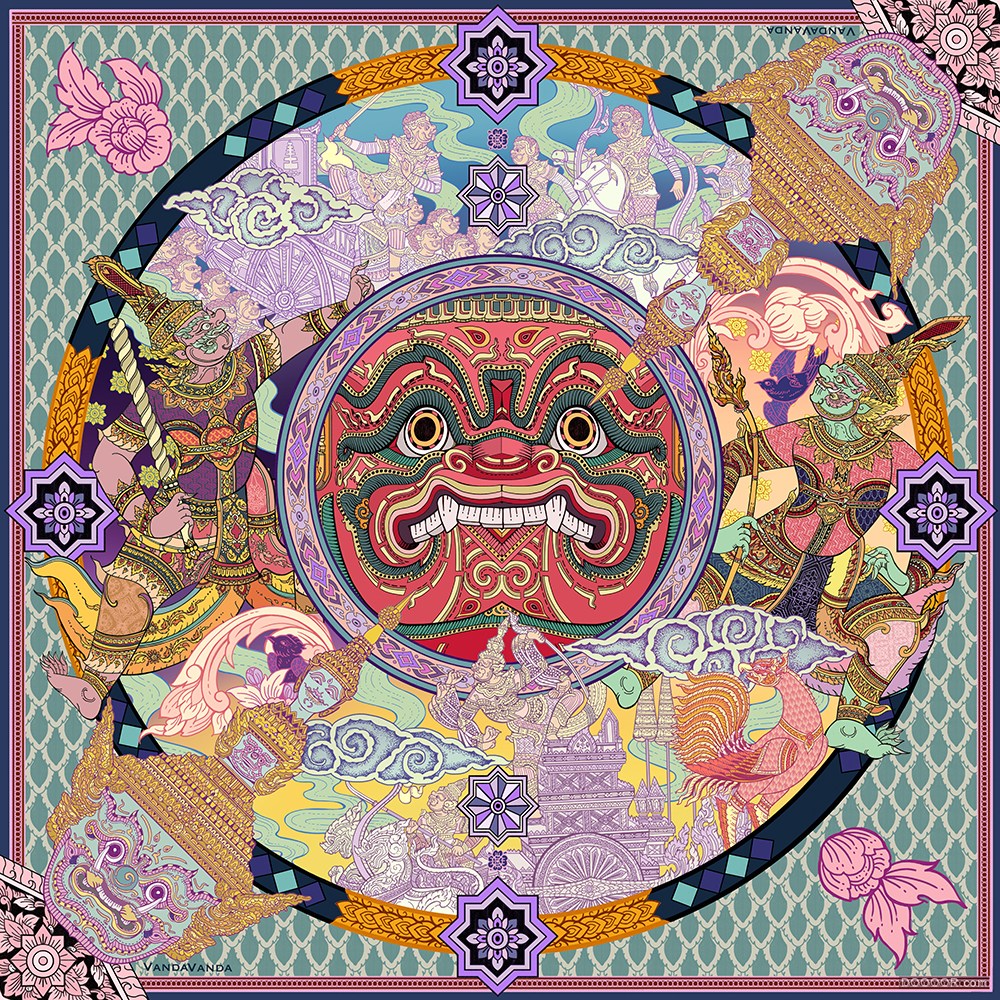 ISE丝巾设计插画超强复杂图案驾驭功底-Ise Ananphada [36P] (2).jpg