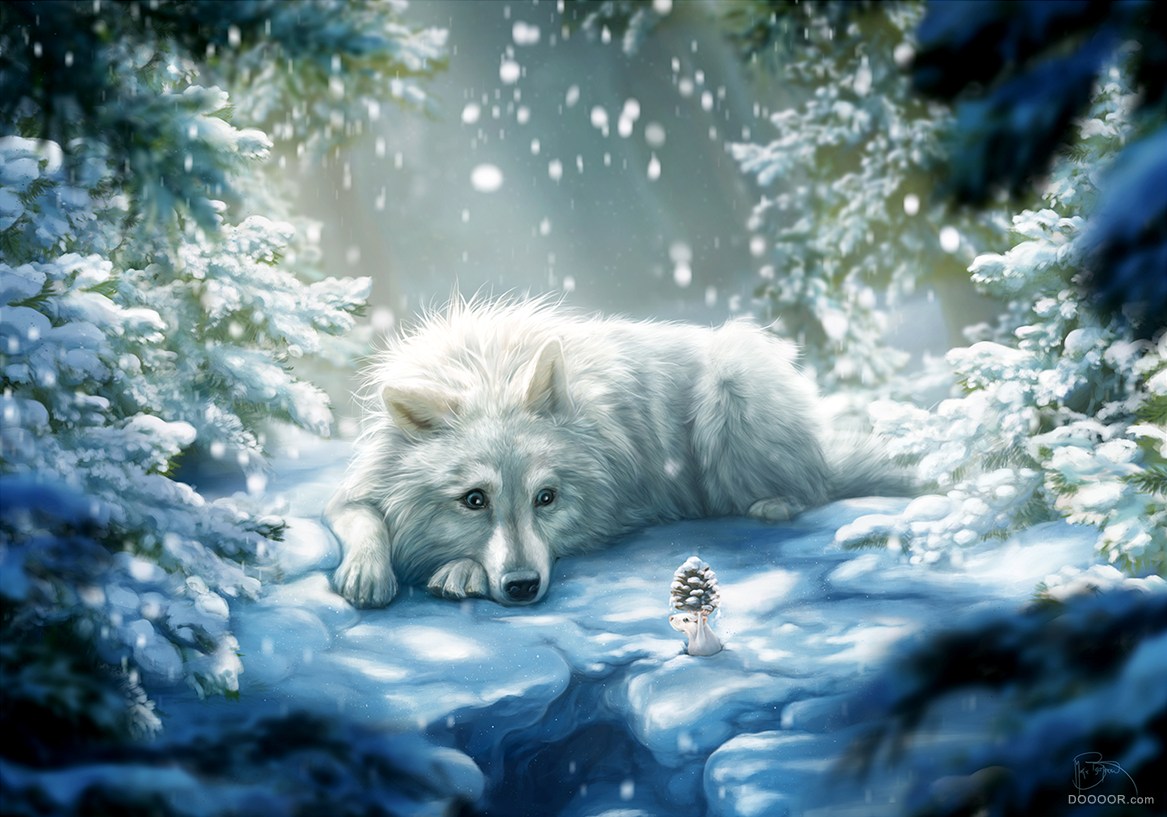 森林里的狼和狐狸以及小动物温馨插画-Marie Beschorner (Company of Wolves) [26P] (1.jpg