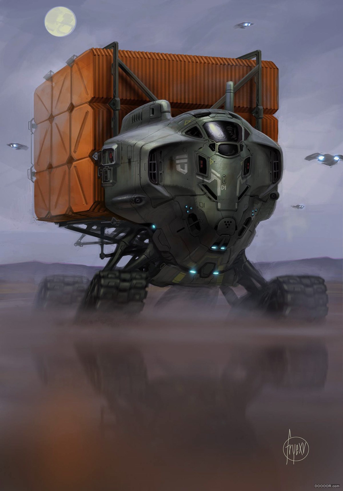 多种概念汽车及飞行器工业手绘.作品-John Frye [68P] (36).jpg