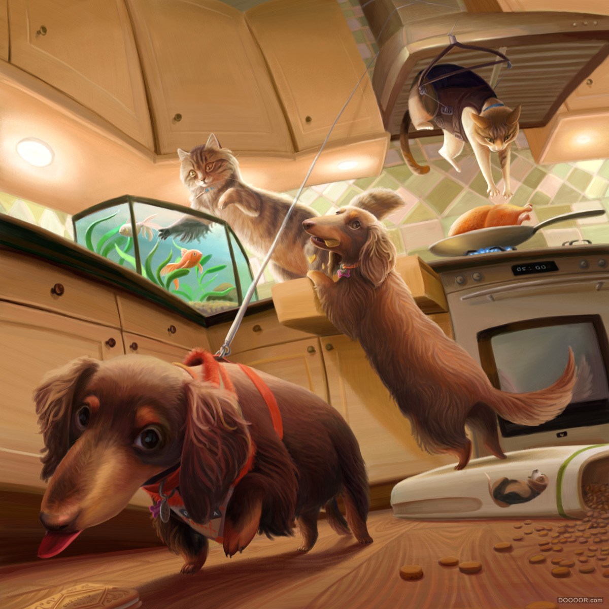 VARYA猫猫狗狗小动物有爱插画-Varya Kolesnikova [17P] (2).jpg