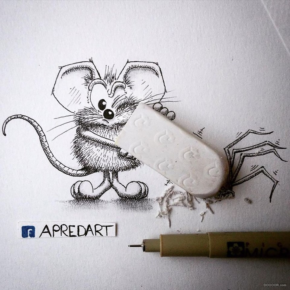 可爱小老鼠RIKIKI与现实的互动插画- Loïc Apreda [15P] (10).jpg