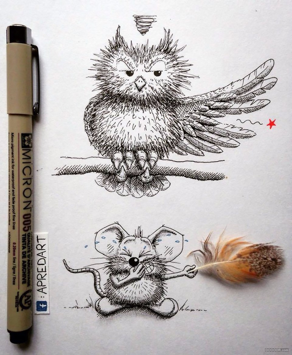 可爱小老鼠RIKIKI与现实的互动插画- Loïc Apreda [15P] (15).jpg