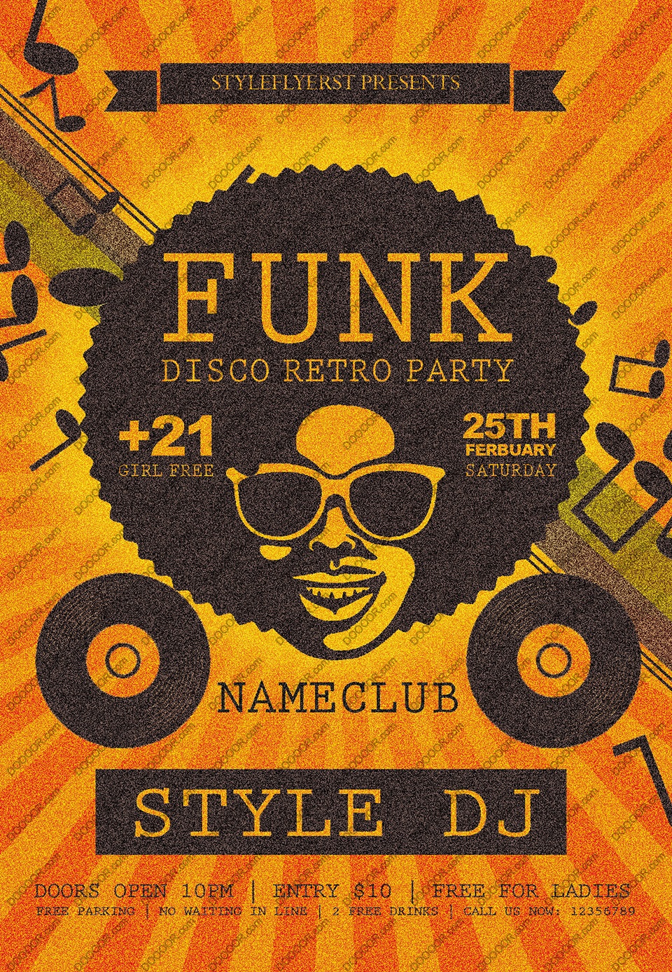 超质感FUNK黑人音乐海报多套色PSD模板素材 (1).jpg