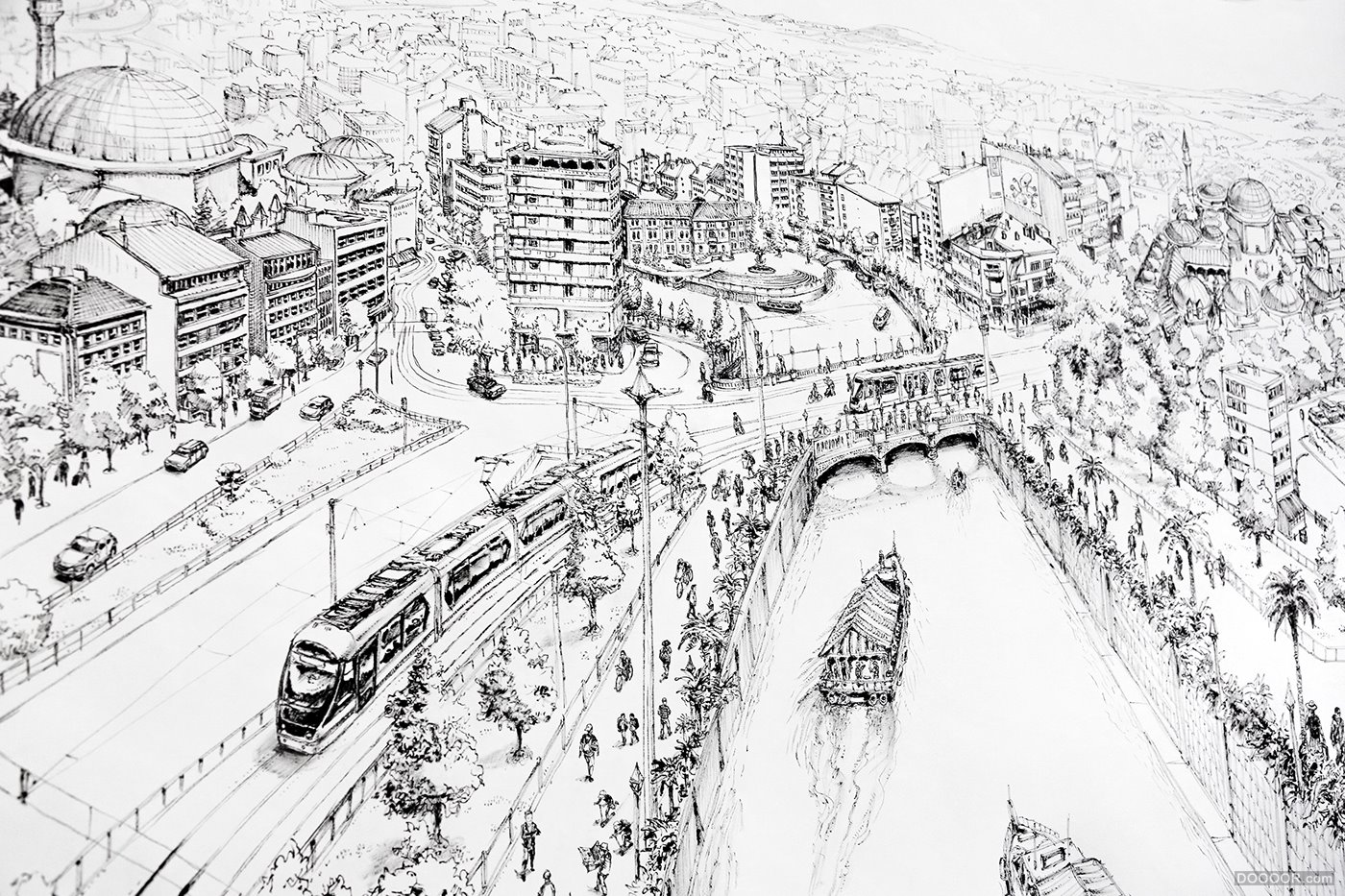 巴黎Decktwo庞大布局城市体铅笔&amp;针管笔壁画作品-Deck two [75P] (66).jpg