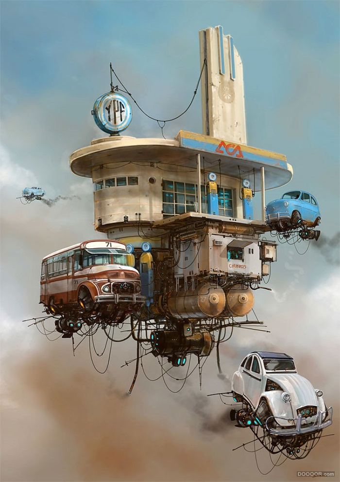 涡轮增压柴油朋克复古飞行汽车插画-Alejandro Burdisio [19P] (5).jpg