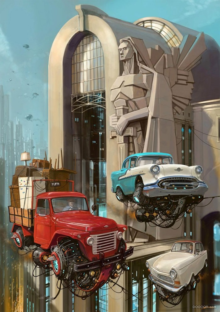 涡轮增压柴油朋克复古飞行汽车插画-Alejandro Burdisio [19P] (10).jpg