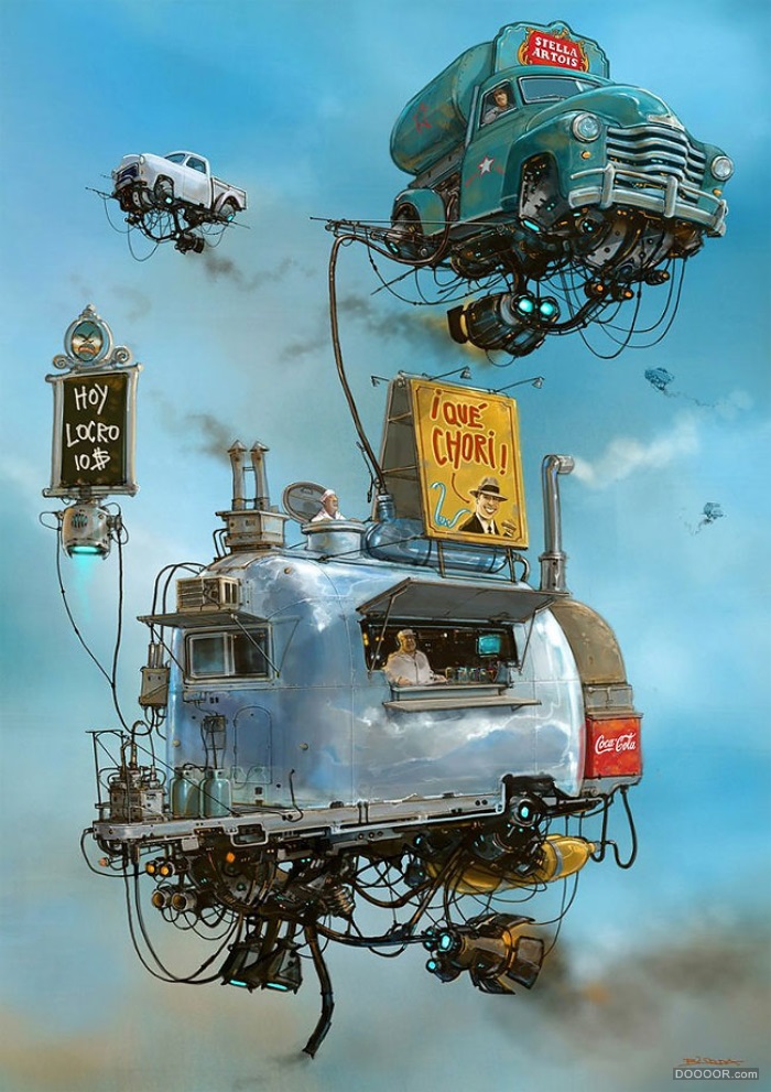 涡轮增压柴油朋克复古飞行汽车插画-Alejandro Burdisio [19P] (11).jpg