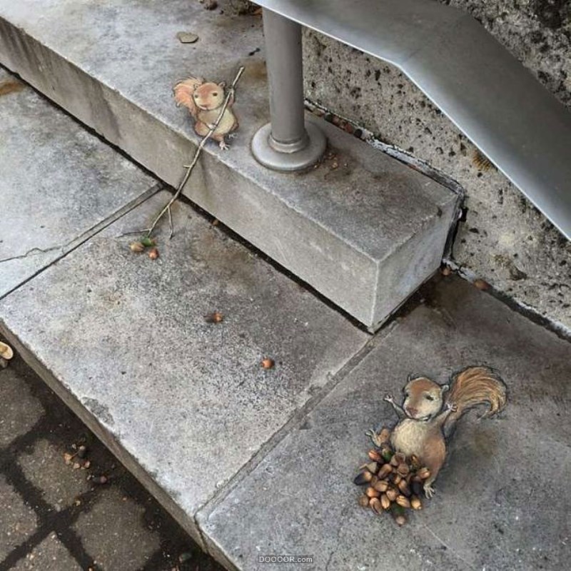 古怪又可爱街头粉笔精灵幻想涂鸦-David Zinn [42P] (42).jpg