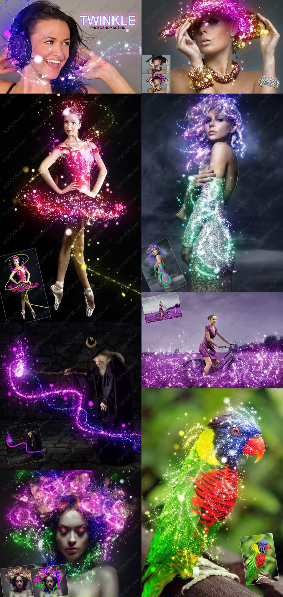 TWINKLE魔法精灵之光闪烁眩光PHOTOSHOP动作[附HD视频教程].jpg