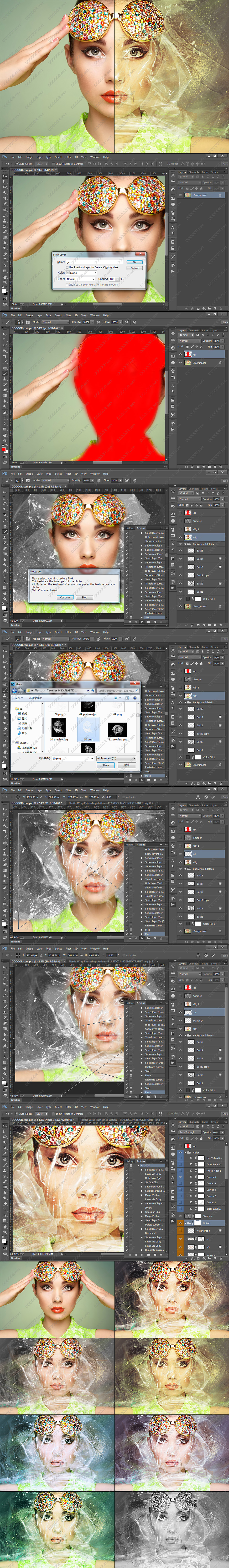 透明塑料褶皱覆盖特效PHOTOSHOP动作&amp;笔刷&amp;PNG素材[附教程] (3).jpg