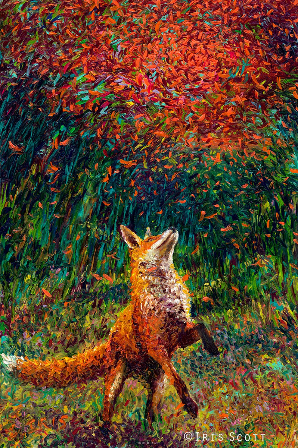 精致色彩斑斓的纽约布鲁克林艺术家Iris Scott手指画印象主义风格作品 [31P] (12).jpg.jpg
