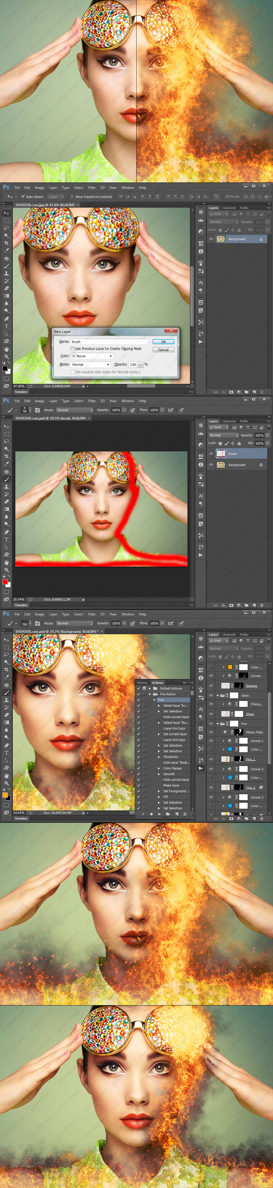 逼真火焰燃烧特效PHOTOSHOP动作&amp;笔刷[附HD英文视频教程] (2).jpg