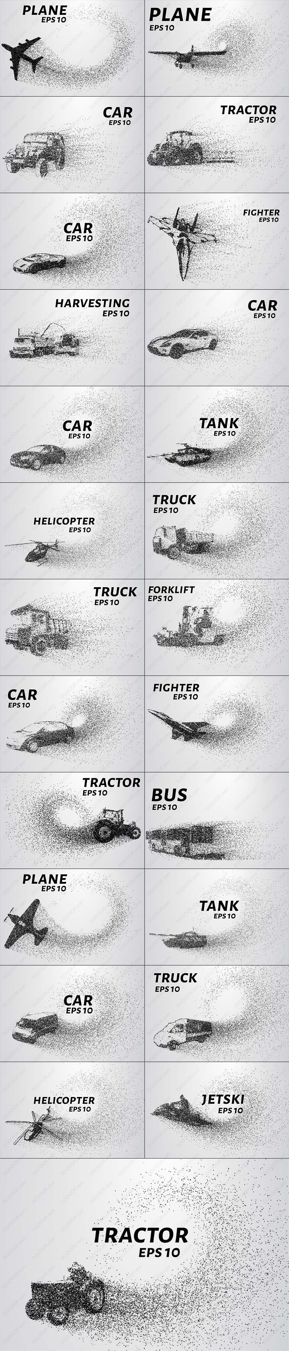 25款聚沙成画矢量粒子各种汽车飞机艺术化EPS素材.jpg