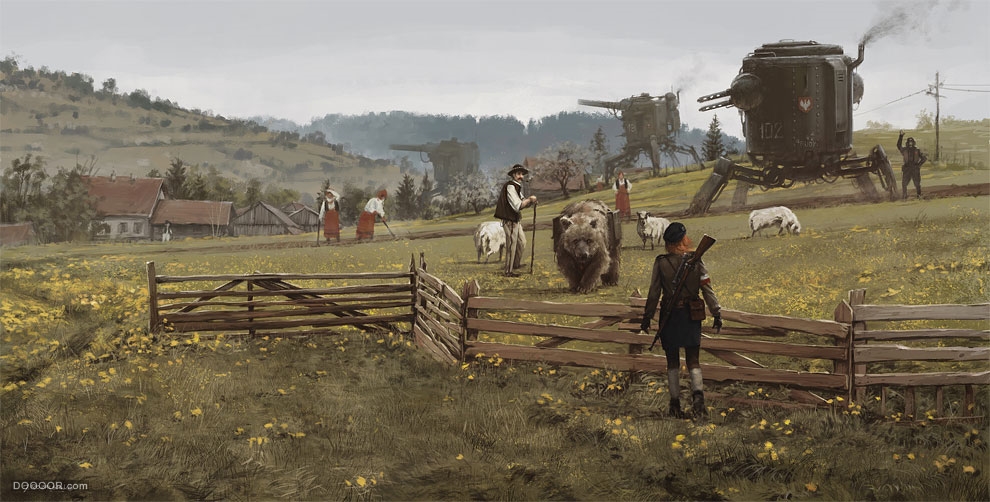 20实际早期攻击东欧农民的机甲机器人和狼人-Jakub Rozalski [65P] (39).jpg