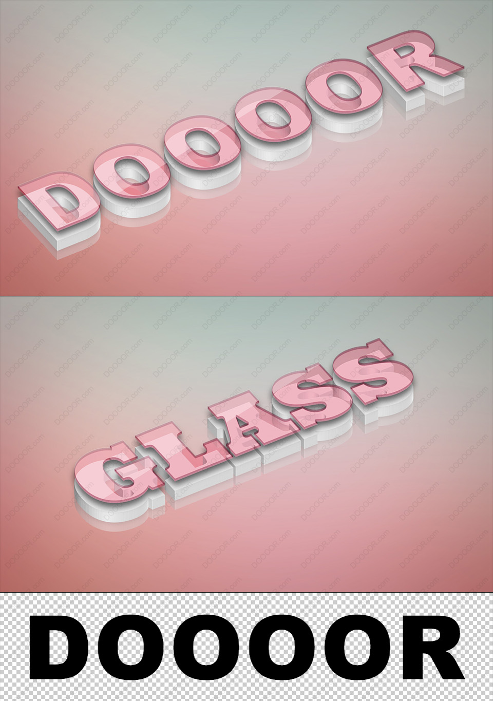 透明3D水晶玻璃字PS特效字PSD模板素材.jpg