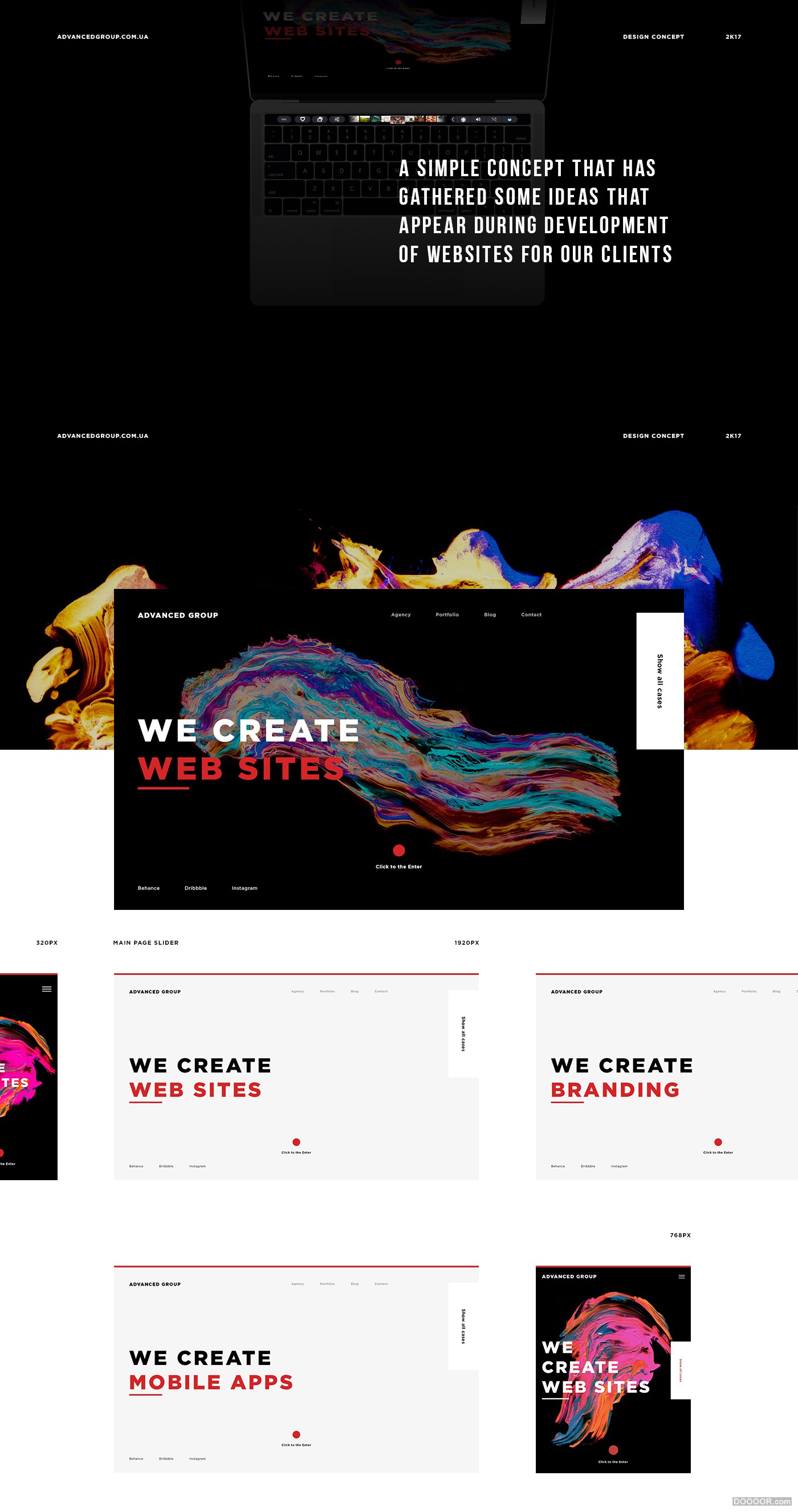 ADVANCED AGENCY概念网站页面设计-Dmitry Zaplava [9P] 1.jpg