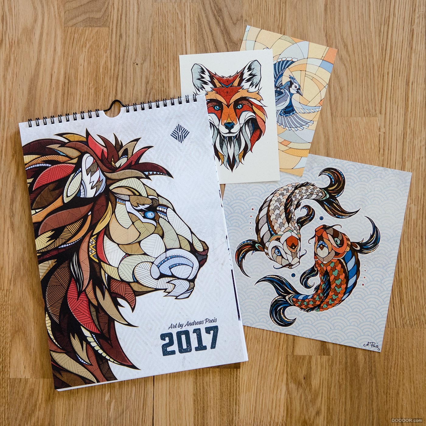 限量版2017Andreas Preis动物插画挂历 [23P] (23).jpg