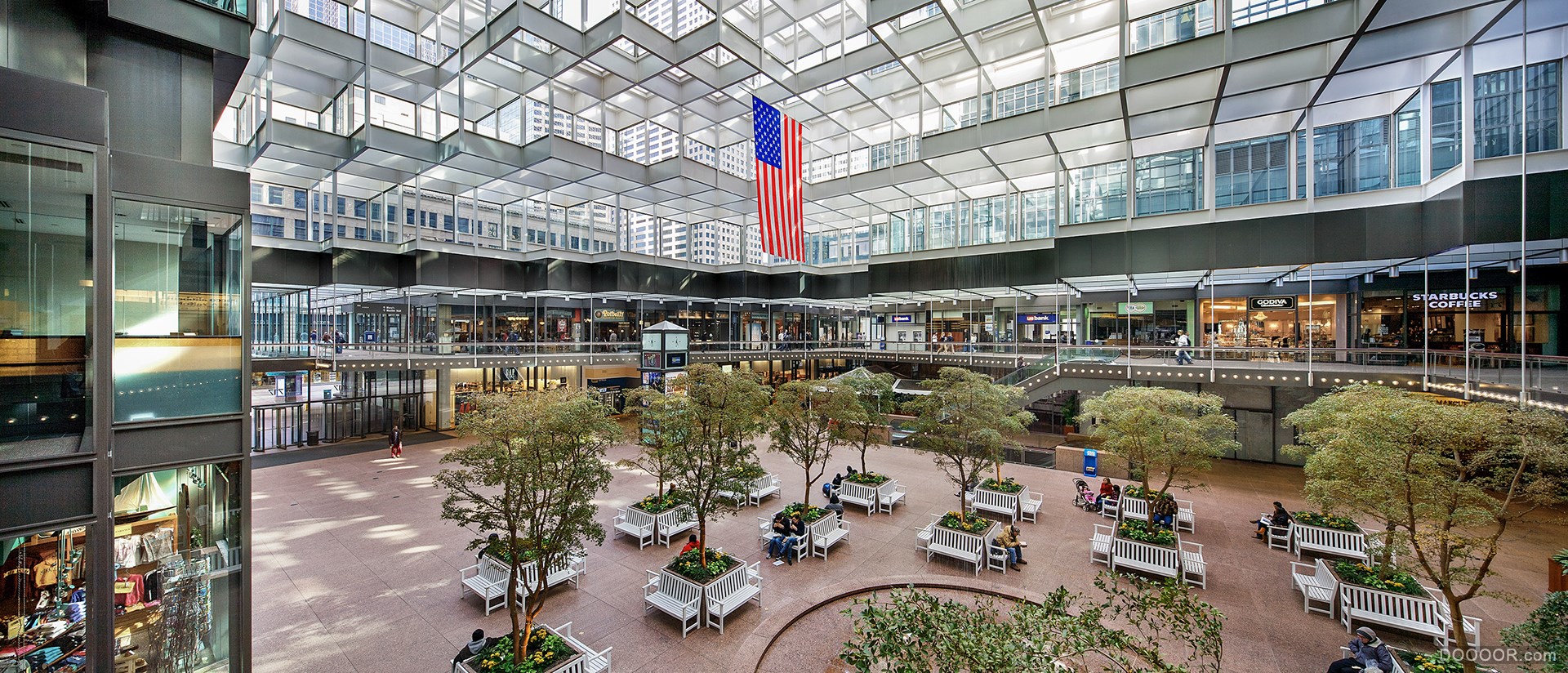 IDS Crystal Court美国水晶阁酒店设计-Phillip Johnson w &amp; Edward Baker Associates .jpg