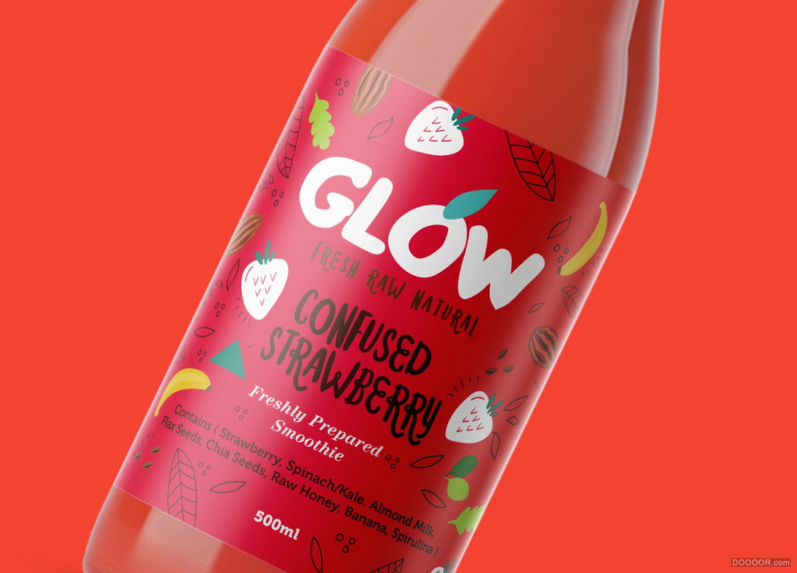 GLOW纯天然系列果汁冰沙饮料包装设计-印度Nachiket Jadhav [28P] 4.jpg