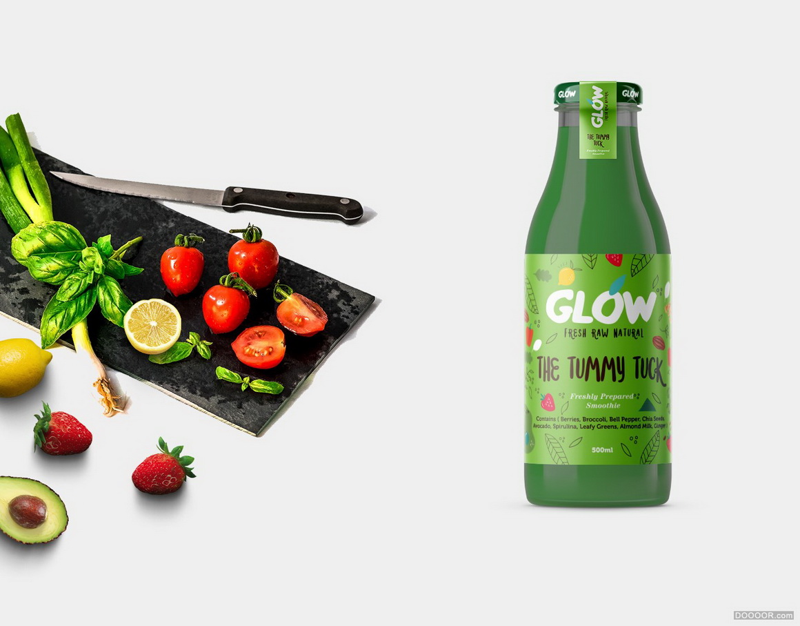 GLOW纯天然系列果汁冰沙饮料包装设计-印度Nachiket Jadhav [28P] 8.jpg