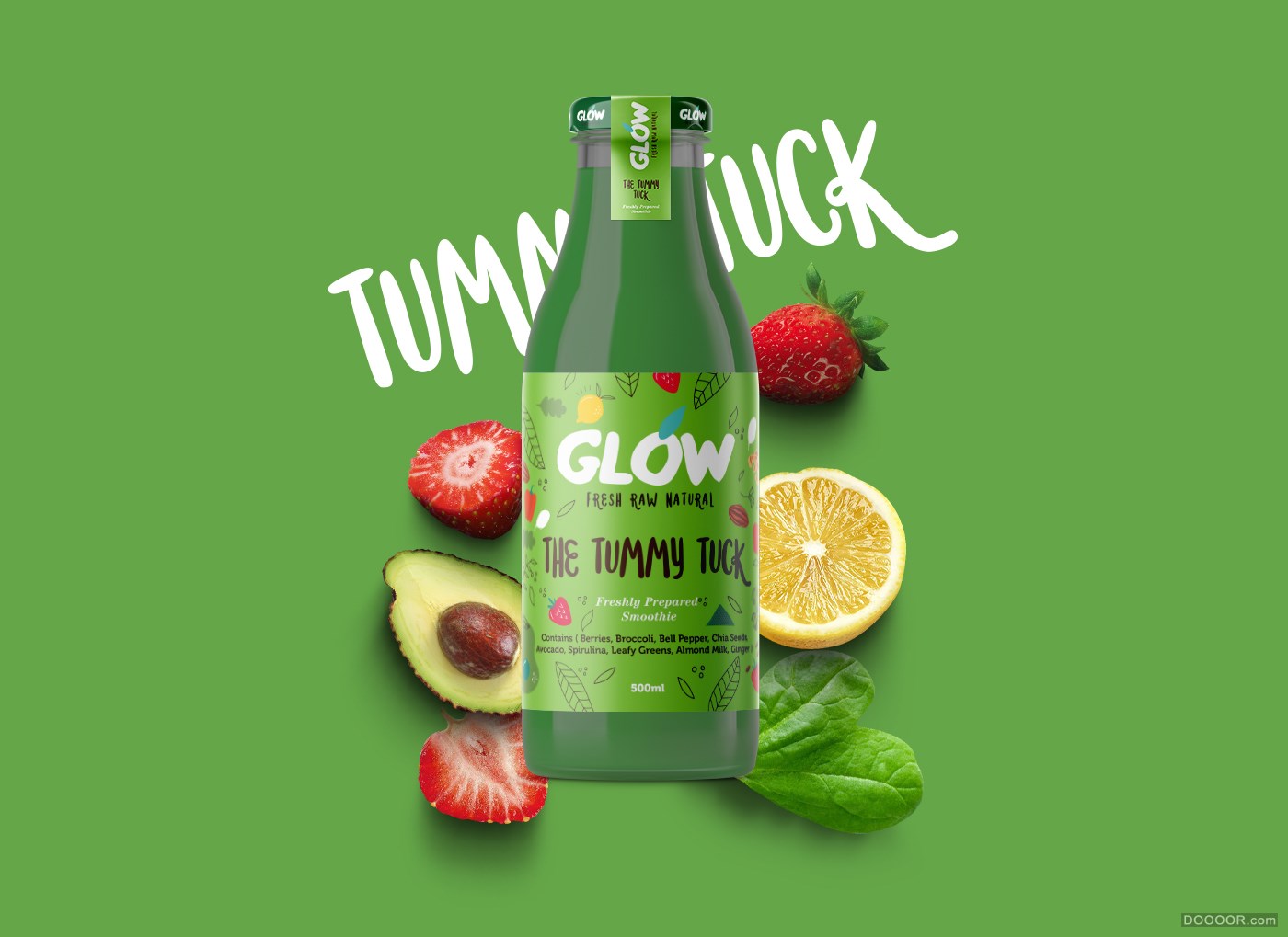 GLOW纯天然系列果汁冰沙饮料包装设计-印度Nachiket Jadhav [28P] 9.jpg
