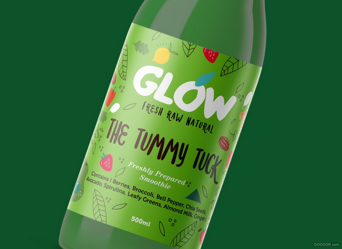 GLOW纯天然系列果汁冰沙饮料包装设计-印度Nachiket Jadhav [28P] 10.jpg