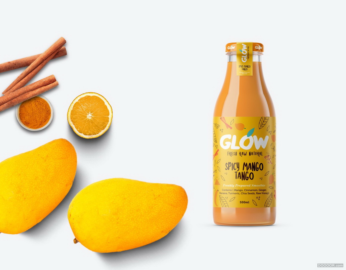 GLOW纯天然系列果汁冰沙饮料包装设计-印度Nachiket Jadhav [28P] 14.jpg
