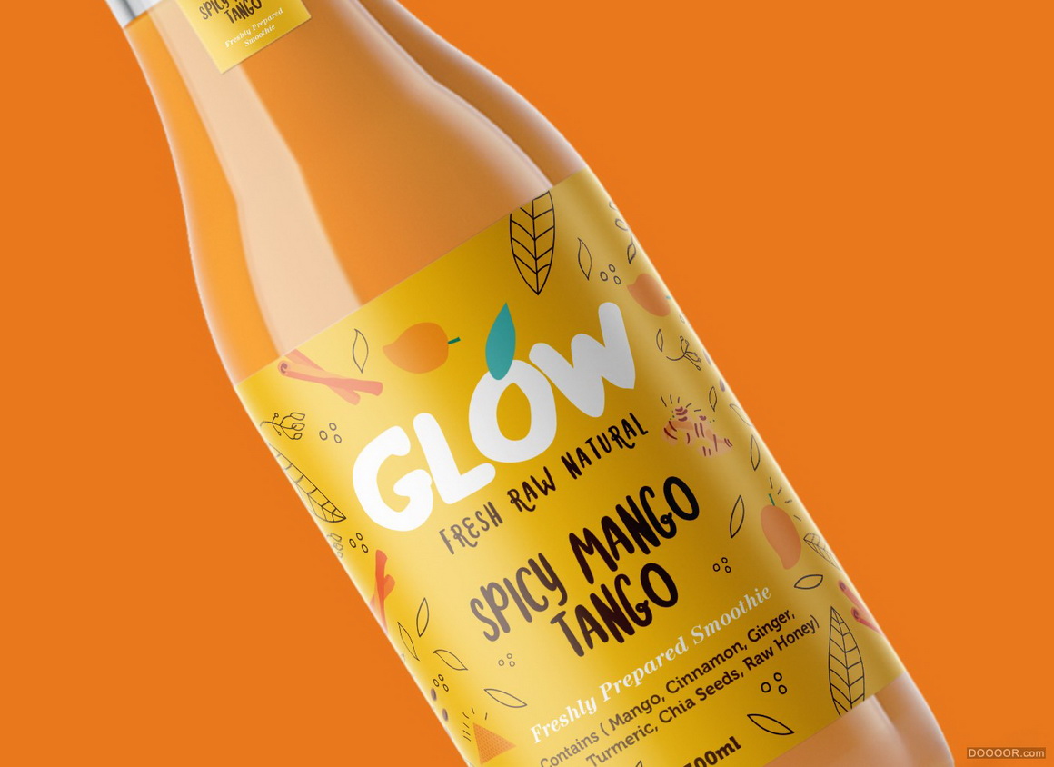 GLOW纯天然系列果汁冰沙饮料包装设计-印度Nachiket Jadhav [28P] 16.jpg