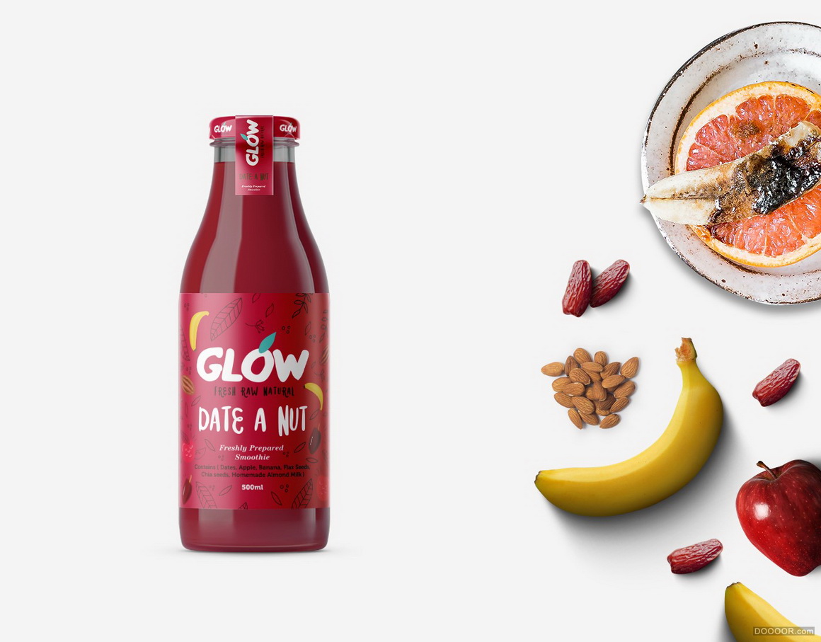 GLOW纯天然系列果汁冰沙饮料包装设计-印度Nachiket Jadhav [28P] 20.jpg