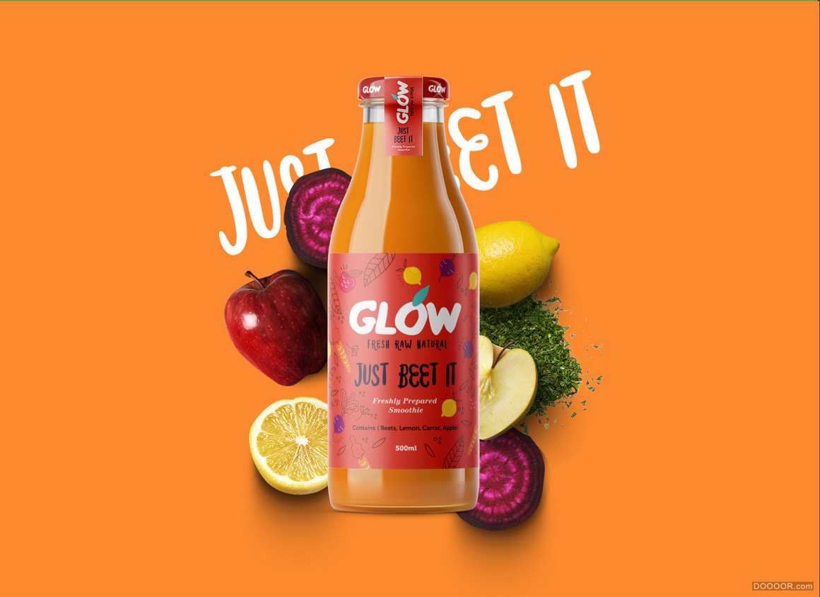 GLOW纯天然系列果汁冰沙饮料包装设计-印度Nachiket Jadhav [28P] 24.jpg